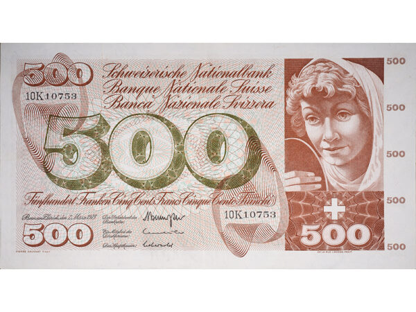71061_1 500 Franken, 1973, Jungbrunnen, leichte Gebrauchsspuren, 90%